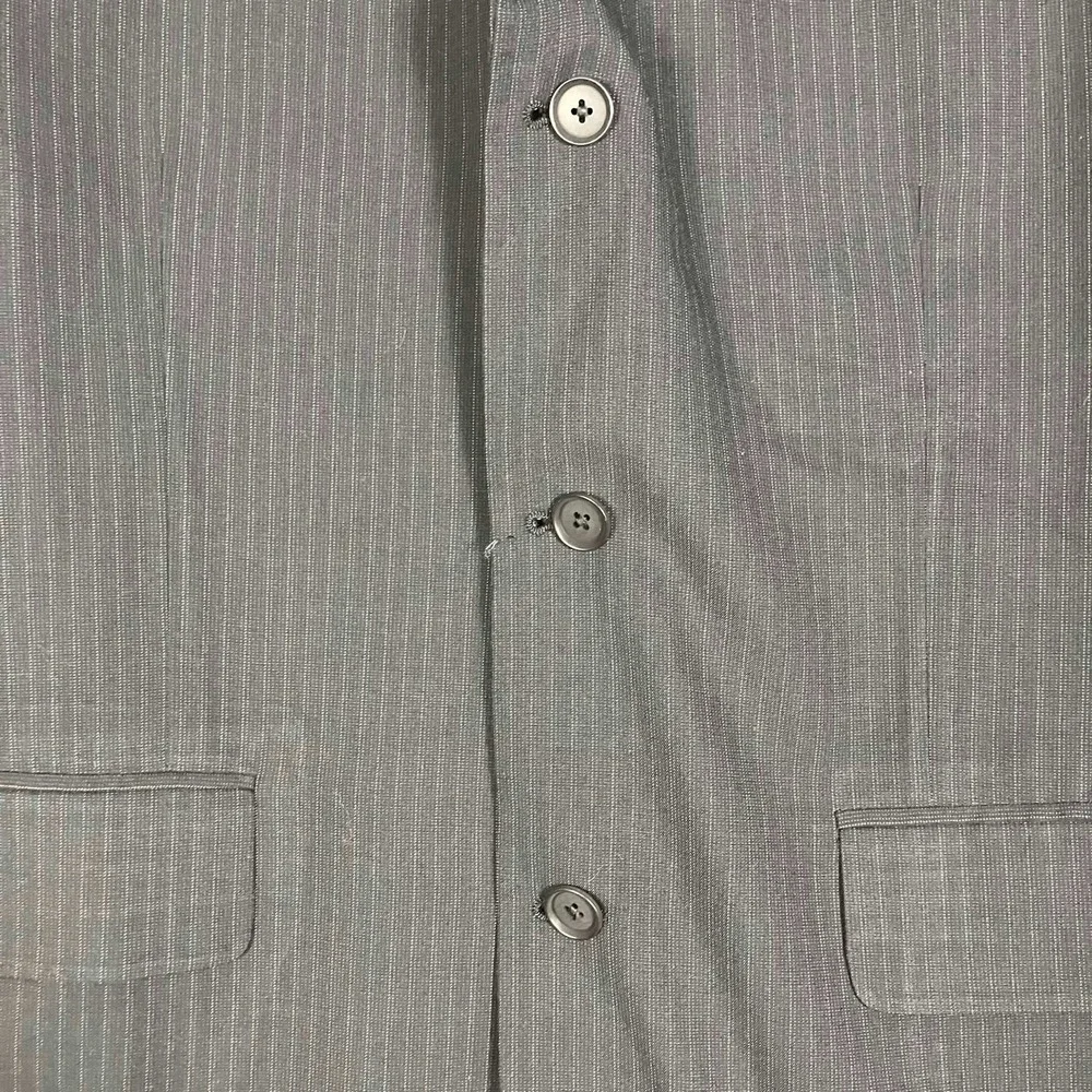 Calvin Klein Suit Mens XL 33x32 Grey Pinstripe 3 Button Blazer Trousers Set